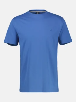 Basic T-Shirt mit Logostitch, unifarben