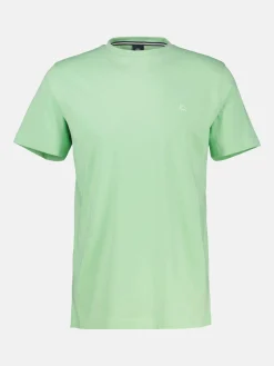 Basic T-Shirt mit Logostitch, unifarben