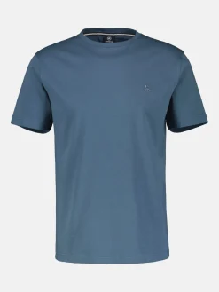 Basic T-Shirt mit Logostitch, unifarben