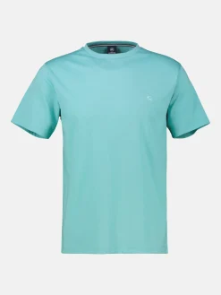 Basic T-Shirt mit Logostitch, unifarben