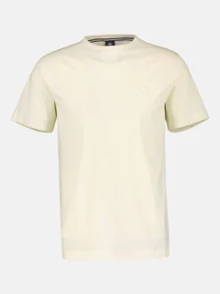 Basic T-Shirt mit Logostitch, unifarben