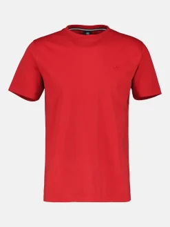 Basic T-Shirt mit Logostitch, unifarben