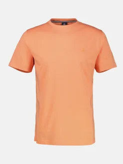 Basic T-Shirt mit Logostitch, unifarben