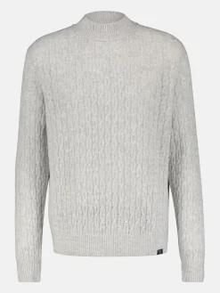 Cable-Strickpullover mit Turtleneck