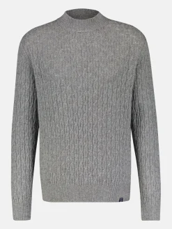 Cable-Strickpullover mit Turtleneck