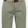 Chino-Bermuda mit Gürtel