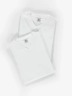 Doppelpack Herren T-Shirt, V-Neck in Premium Baumwollqualität