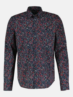 Floral-bedrucktes Herrenhemd mit Stretchanteil