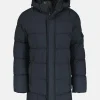 Gefütterte Herren Steppjacke mit Kapuze in Übergrößen
