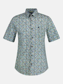Halbarmhemd mit floralem Print