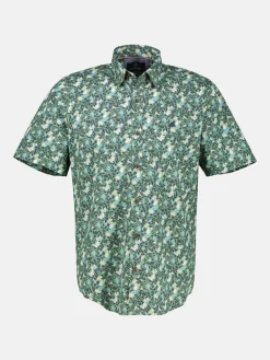 Herren Halbarmhemd, floral bedruckt