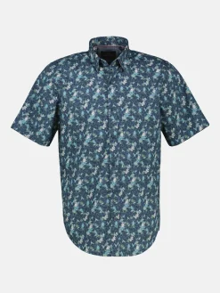 Herren Halbarmhemd, floral bedruckt