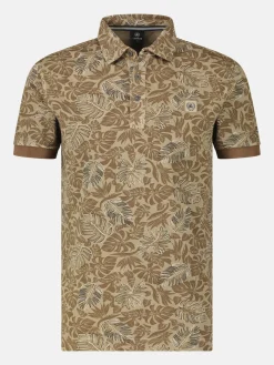 Herren Poloshirt, floral bedruckt