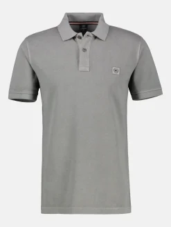 Herren Poloshirt in gewaschener Optik