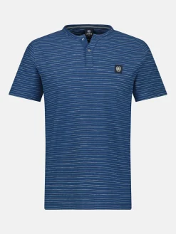 Herren Serafino-Shirt, gestreift