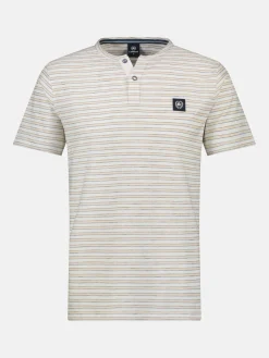 Herren Serafino-Shirt, gestreift