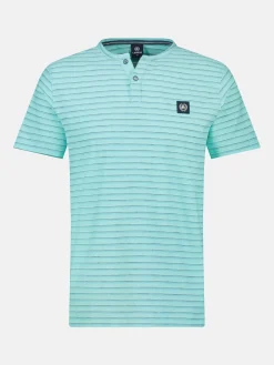 Herren Serafino-Shirt, gestreift