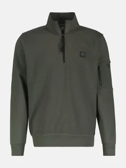 Herren Sweatshirt mit Troyerkragen