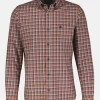 Kariertes Herrenhemd mit Button-down-Kragen