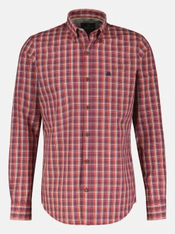 Kariertes Herrenhemd mit Button-down-Kragen