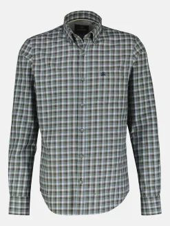 Kariertes Herrenhemd mit Button-down-Kragen