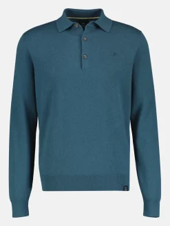 Langarm Strickpolo mit Wollanteil