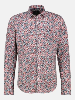 Langarmhemd für Herren, floral bedruckt