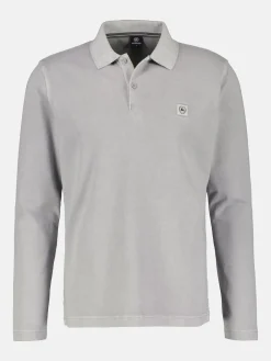 Langarmpoloshirt mit Knopfleiste
