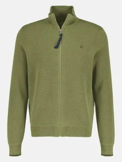 Leichte Strickjacke mit schmaler Rippstruktur