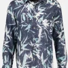 Leinenhemd mit floralem Print