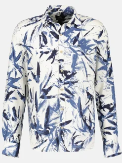 Leinenhemd mit floralem Print