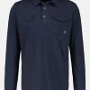 Longsleeve-Polo. gestreift