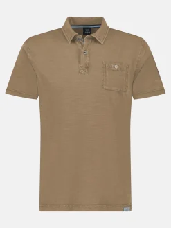 Poloshirt in weicher, gewaschener Jerseyqualität