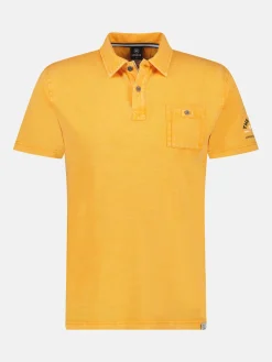 Poloshirt in weicher, gewaschener Jerseyqualität
