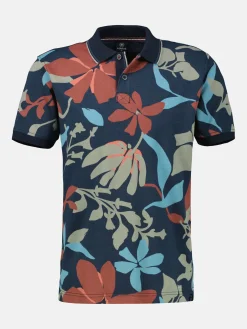 Poloshirt, sommerlich-floral gemustert