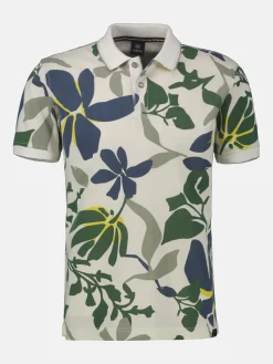 Poloshirt, sommerlich-floral gemustert