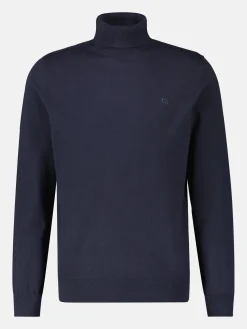 Rollkragenpullover, Flachstrick