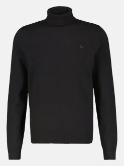 Rollkragenpullover, Flachstrick