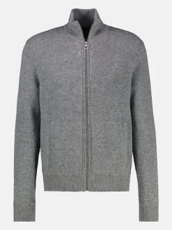 Schurwoll-Strickjacke mit Kaschmiranteil