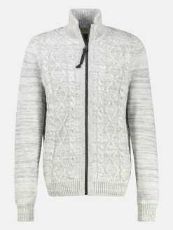 Strickjacke mit Kabelstrickmuster
