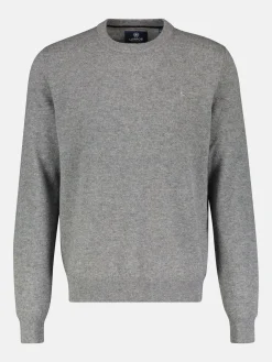 Strickpullover in weicher Schurwollqualität mit Kaschmiranteil