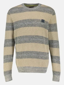 Strickpullover mit breitem Streifen