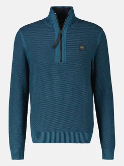 Strickpullover mit Reißverschlusskragen für Herren in Übergrößen