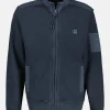 Sweatjacke in Zig-Zag-Struktur