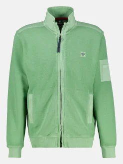 Sweatjacke in Zig-Zag-Struktur