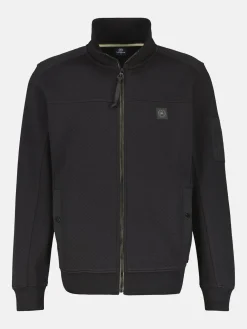 Sweatjacke mit hohem Kragen in Übergrößen