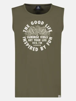 Tanktop für Herren, mit Brustprint