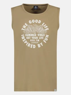Tanktop für Herren, mit Brustprint