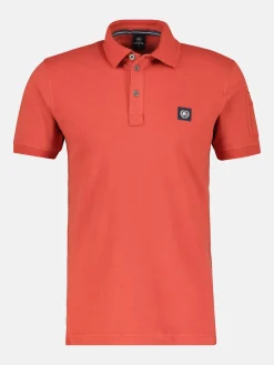 Unifarbenes gewaschenes Poloshirt mit Stretcheffekt