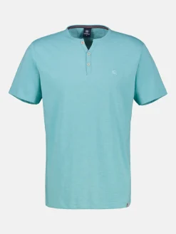 Unifarbenes Serafino-Shirt in Großen Größen